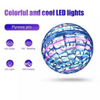 LED Flying Spinner Ball Toy | Hand Controlled Hover Flying Orb | Rechargeable Light Up Rotating Mini Flying Toy for Kids
