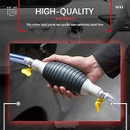 Manual Fuel Transfer Pump Kit | Portable Hand Siphon Pump for Oil, Petrol, Diesel & Water | High-Flow Rubber Bulb Liquid Transfer Hose Pump | Multi-Functional Fluid Extractor Tool