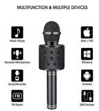 WS-858 Wireless Bluetooth Karaoke Microphone | 3-in-1 Portable Mic, Speaker & Recorder | Rechargeable Handheld Singing Mic for Kids & Adults, Home Parties & Outdoor Fun