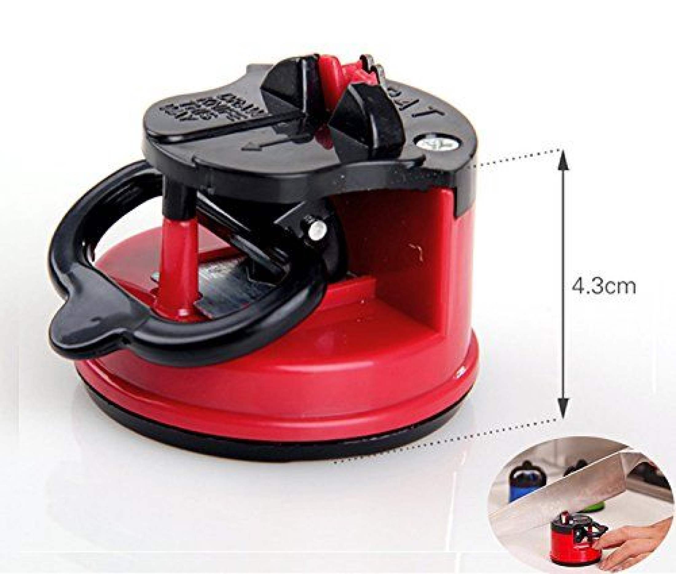 Kitchen Knife Sharpener with Suction Cup | Manual Non-Slip Countertop Knife Sharpening Tool | Household Cutting Tool Sharpener