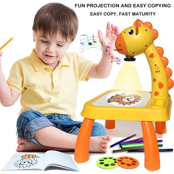 LED Projector Drawing Table for Kids – 3-in-1 Drawing & Tracing Desk with Patterns | Educational Art Projector Toy for Writing, Painting & Creative Play