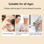 Electric Automatic Nail Clipper | USB Rechargeable Nail Trimmer with Built-in Light & Nail Scrap Catcher | Portable Electric Nail File Machine for Baby, Kids, Adults & Seniors | Safe Manicure Grooming Tool