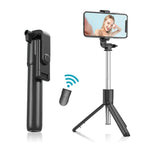 4 in 1 Wireless Selfie Stick Tripod with Remote | bluetooth selfie stick and tripod | Extendable, Foldable Phone Holder Stand for Android & iPhone | Portable Selfie Stick with Light Option for Travel, Vlogs & Photography