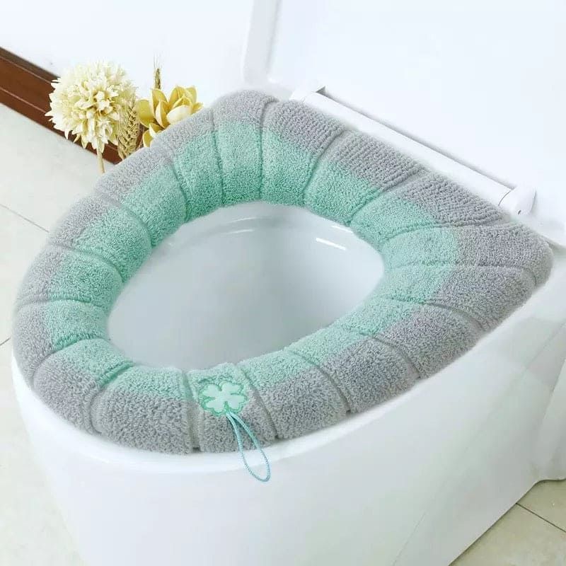 Soft Toilet Seat Cushion Cover | Warm Washable Bathroom Toilet Mat Pad | Reusable Plush Toilet Seat Protector | Universal Fit Toilet Lid Cover for Comfort and Hygiene