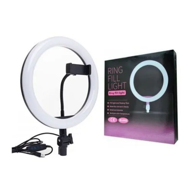 10 Inch LED Ring Light Kit for Video Making & Photography - Adjustable Brightness & Color Temperature