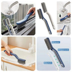 2-in-1 Floor Seam Cleaning Brush with Clip | Multi-Purpose V-Shape Grout Brush | Narrow Gap Cleaning Tool for Kitchen & Bathroom