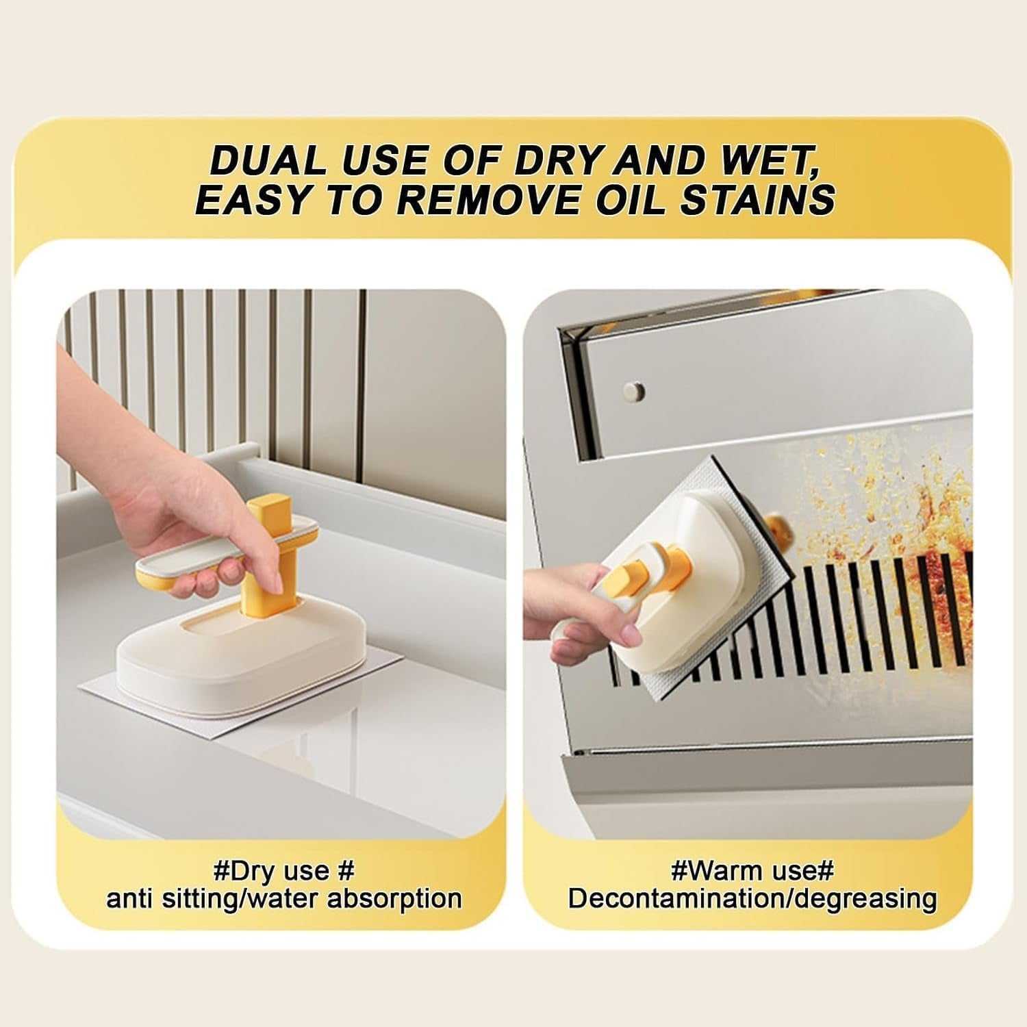 Magic Cleaning Brush with 50 Disposable Wipes | Multipurpose Cleaning Rag with Handle | Kitchen & Window Cleaning Tool for Home Use | Easy Wipe Household Cleaner