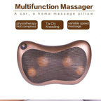 Electric Massage Pillow with Heat | Deep Kneading Neck, Back & Shoulder Massager Cushion | Heated Car & Home Pillow Massager for Relaxation Therapy and Body Pain Relief