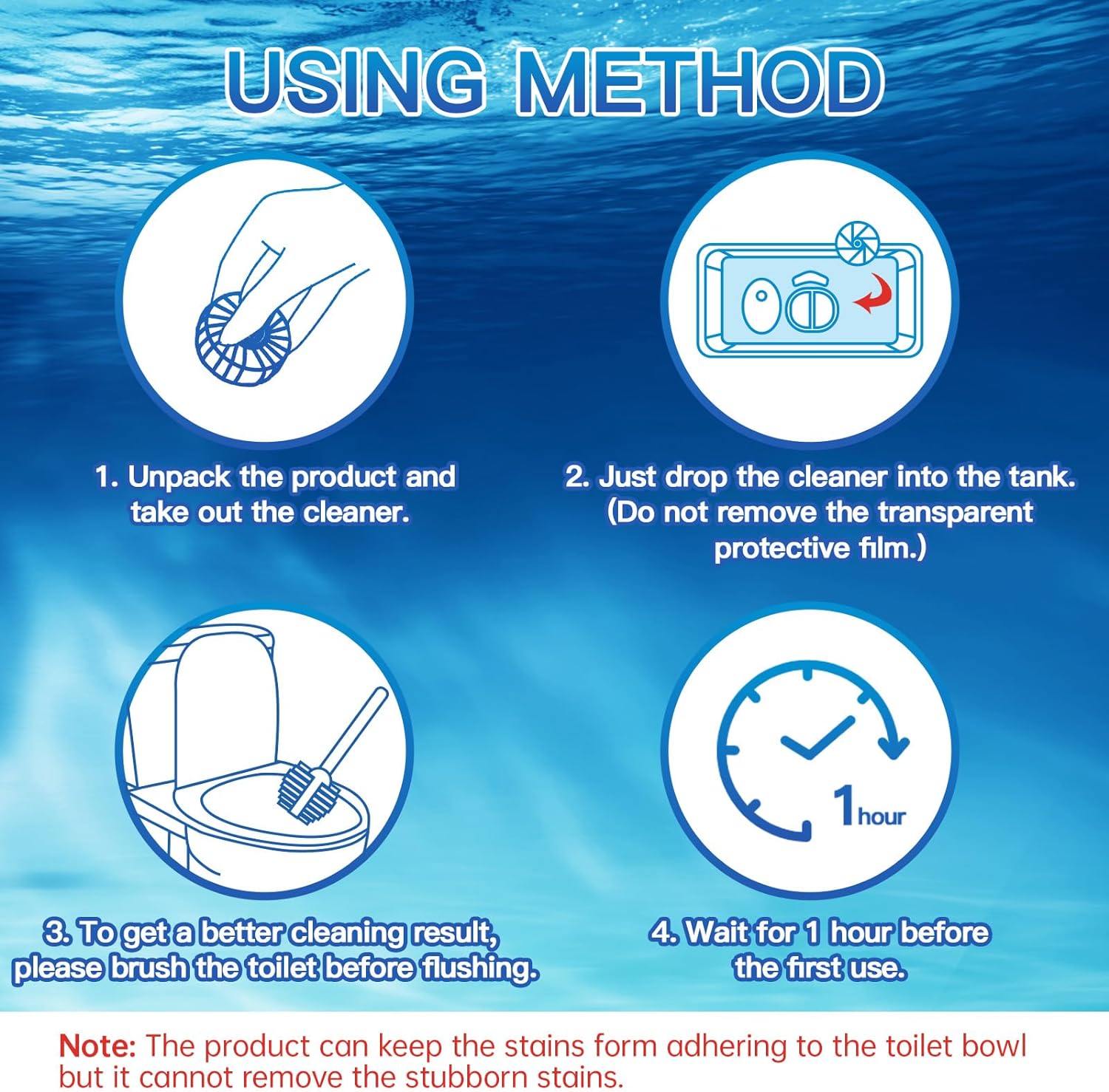 10 Pcs Automatic Toilet Bowl Cleaner Tablets | Powerful Blue Bubble Block Toilet Deodorizer & Stain Remover | Long-Lasting WC Cleaning Tablets for Fresh Fragrance & Hygienic Bathroom Maintenance