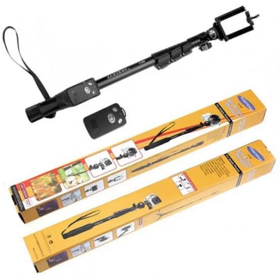 4 in 1 Wireless Selfie Stick Tripod with Remote | bluetooth selfie stick and tripod | Extendable, Foldable Phone Holder Stand for Android & iPhone | Portable Selfie Stick with Light Option for Travel, Vlogs & Photography