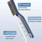 2-in-1 Floor Seam Cleaning Brush with Clip | Multi-Purpose V-Shape Grout Brush | Narrow Gap Cleaning Tool for Kitchen & Bathroom