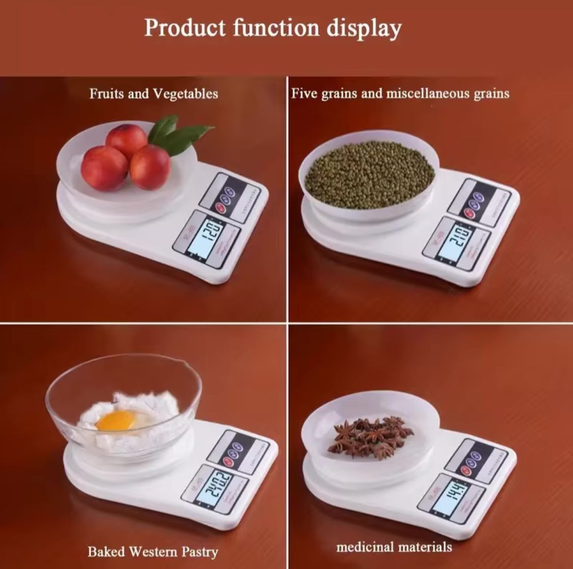 10kg Electronic Digital Kitchen Scale – Portable Food Measuring Scale for Cooking & Baking | Precision Gram Scale with Digital Display | Home & Shop Weighing Device (SF-400 Style)