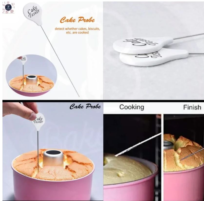 1 Pcs Stainless Steel Cake Tester Needle | Reusable Cake Skewer Pin for Baking | Kitchen & Home Bakery Cake Doneness Testing Tool | Pastry & Bread Baking Accessory